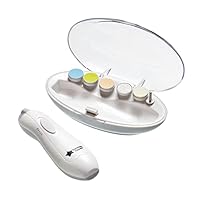 Tommee Tippee Elektrischer Baby-Nagelknipser und Kleinkind-Nagelknipser, Maniküre Set, mit LED-Licht und 6 Feilenköpfen für Neugeborene, Kleinkinder oder Erwachsene