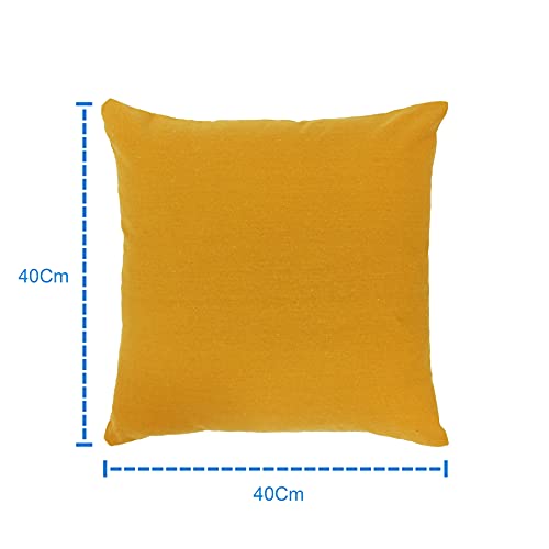 Image of AIRWILL Cotton Plain Yellow Themed Cushion Covers for Cushions & Pillows (Yellow, Pack of 5)
