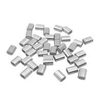 Sourcing Map 300 Stück Ovale Aluminium-Hülsen Für 1 Mm Drahtseil – Klemmen Für Stahlseil-Fittings, Silber