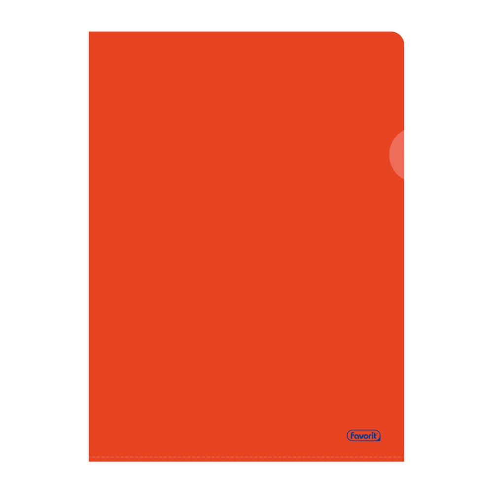 Favorit, 25 x L Folders, Size 22 x 30 cm with at Least 30% Bio Based Polyethylene, High Thickness Red