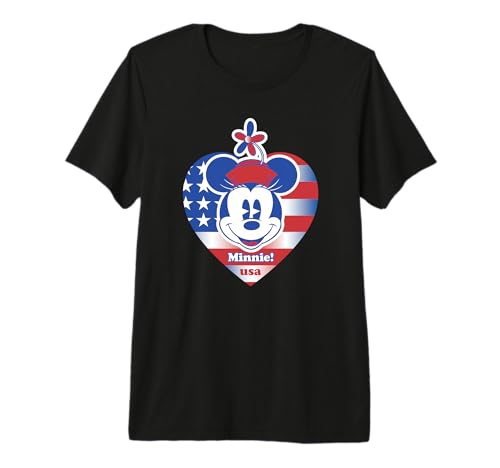 T-shirt Minnie Mouse cœur USA idéal pour pique-nique