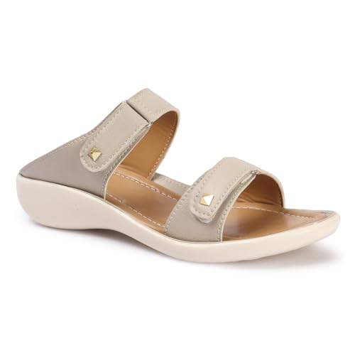 Image of LENSBURY Women Stylish Sandals Heel Flats Slip on Slippers I Stylish and Casual I Comfortable & Lightweight I LBFL52
