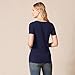 Amazon Essentials Women's Regular-Fit Short-Sleeve V-Neck T-Shirt, Pack of 2, Dark Green/Navy, XX-Large