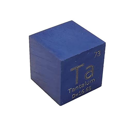 10mm Tantalum Element Cube for Element Collection 0.39" Ta Anodyzing Blue Density Cube Periodic Table Collect DIYs Biz Gift
