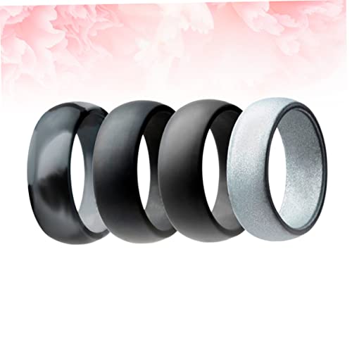 Anillos deportivos de silicona unisex 4 piezas camuflaje miniatura 6
