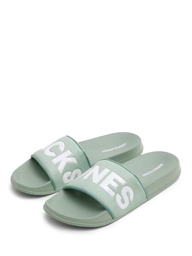 Image of JACK&JONES Men's Oversized Logo Print Pool Sliders