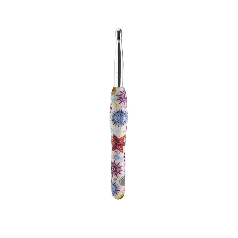 Rubber Grip Extra Long Crochet Needles Aluminum Ergonomic Crochet Hooks(8.0mm)