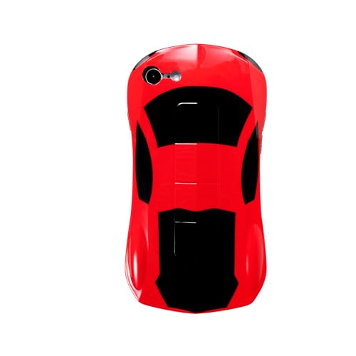 Imcooerkez Case for iPhone SE iPhone 7 iPhone 8, Red Protective Sturdy Soft iPhone SE2 SE3 Phone Cover Women, Fashion Race Sport Car iPhoneSE Case (Redcar)
