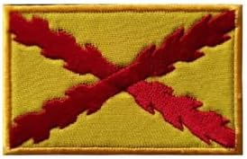 Burgundy Spanish Empire Cross International Flag Embroidery Patch Badges Backpack Outdoor Vest DIY Armband Military Applique Emblem Embroidered Badge Tactical Clothes Patches (4pc)