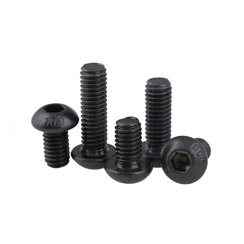 Tornillos de cabeza hueca M8 x 16mm negros y duraderos 5