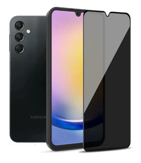 Image of Privacy Antispy Tempered Glass Screen Guard For Samsung Galaxy F54 5G (Black) Antispy Anti Peeping Glass with Easy Installation Kit