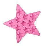 TOPINCN Molde de Cubos de Hielo, Fabricante de Hielo de Hielo Reutilizable en Forma de Estrella Cubo de Hielo Bandeja de Hielo Cóctel Bandeja de Hielo Freeze Mold Maker Herramient (PINK)