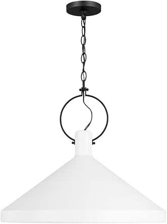 Sea Gull Lighting Lyon-1 Light Large Pendant-Matte White Finish-Incandescent Lamping Type