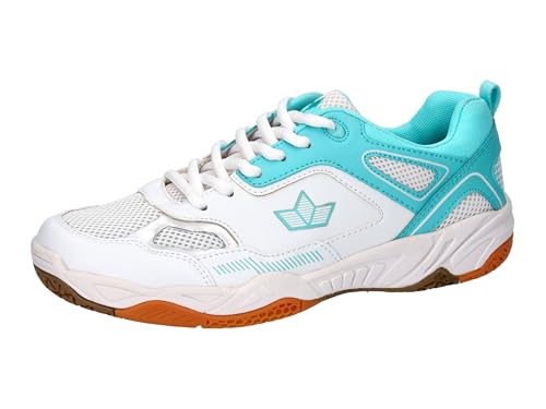 Lico Damen Sprint Indoor Hallenturnschuhe, weiß/türkis, 42 EU