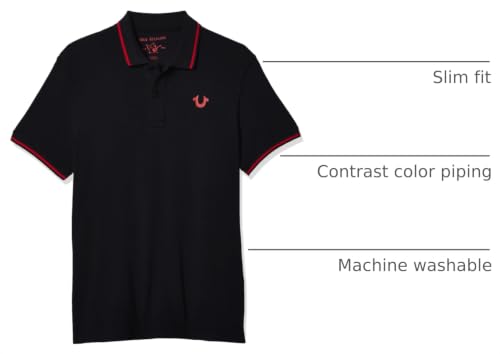 Camiseta polo para hombre True Religion, con orgullo artesanal, manga corta miniatura 4