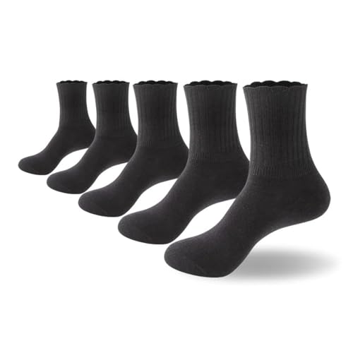 Image of PADFOM Women Thin Cashmere Socks, Soft Socks Women Above Crew Socks 5 Pairs Size 5-9