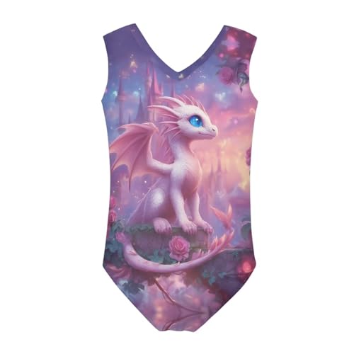 Image of Girls Swimsuits Size 3-14 Kids Summer Sleeveless One Piece Bathing Suit Beach V-Neck