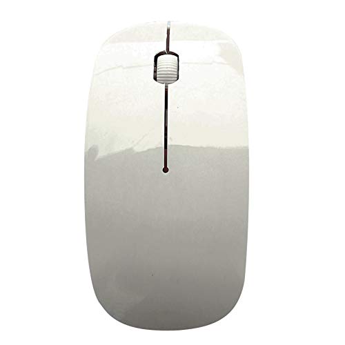 Wireless Mouse,Portable Ergonomic Mouse,Gaming Mouse,Portable Creative Mini Ultra Slim Cute 2.4G Receiver Laptop PC Wireless Mouse - White
