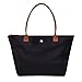 GM LIKKIE Shoulder Tote Bag for Women, Nylon Top-Handle Purse, Foldable Weekend Hobo Handbag (Black)