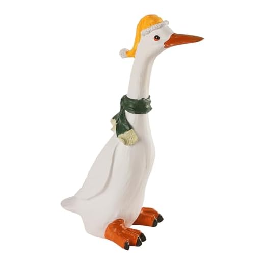 Porch Goose Garden Statue, Porch Goose Statue for Outdoor Decor, Goose Yard Sculpture Garden Decor, 11 Inches Yard Goose, Resin Goose Figurine for Patio, Balcony, Yard, Lawn Ornament, Unique Gift
