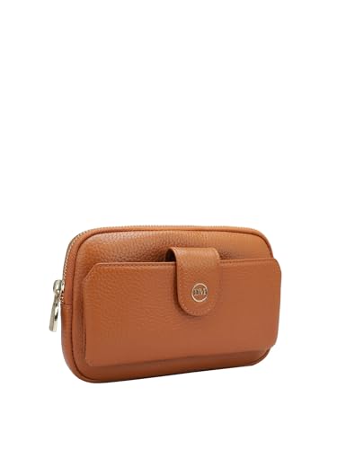 Image of Da Milano Genuine Leather Orange Multi Pouch (1418B)