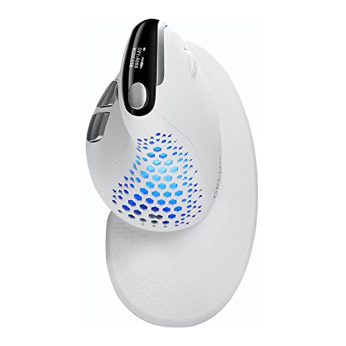 Image of DELUX Seeker Ergonomic Vertical Wireless Mouse with OLED Screen (M618XSD)