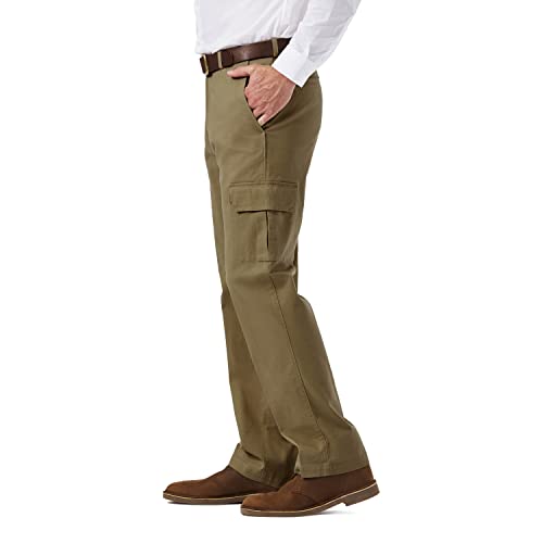Haggar Men's Comfort Stretch Classic Fit Flat Front Cargo Pant - Regular and Big & Tall Sizes - Image 4