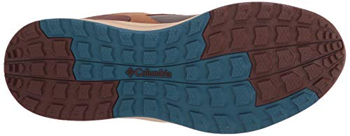 Columbia Men's Pivot Mid Waterproof Hiking Shoe, Wet Sand/Phoenix Blue, 11 Wide