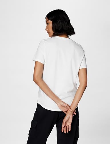 Nike DX7906-100 W NSW tee ESSNTL ICN FTRA T-Shirt Mujer White/Black Tamaño S