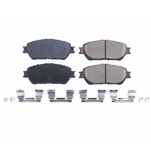 Image of PowerStop Front Brake Pads for Toyota Tacoma 2005-15 - Z17 Ceramic Brake Pads with Installation Hardware, 17-906B
