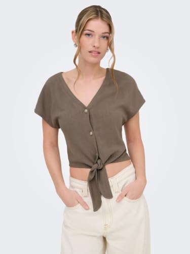Onlsiesta Ss Knot Lin Bl Shirt PNT Noos – Ansicht 4