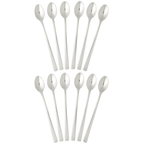 Image of Long Handle Spoon, Long Mixing Stirring Spoon for Iced Tea, Coffee Suitable for Tall Glasses, Cocktail Bar Stainless Steel Long Handle Spoon, Soda Spoon, Milkshake Spoon (12-imp-Long)