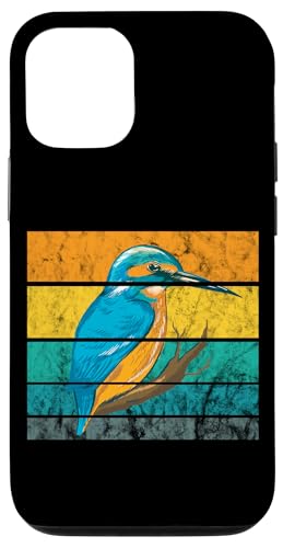 Carcasa para iPhone 15 Kingfisher Birding Birding Wildlife Vintage Retro Observación de aves
