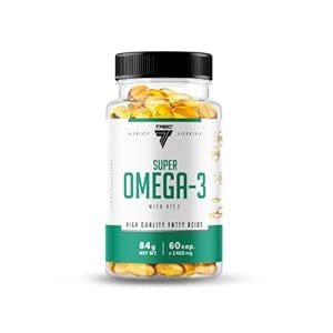 Trec Nutrition Super Omega 3 essentielle Fettsäure Supplement Vitamine Mineralien Diät Ernährung Sport 60 Kapseln