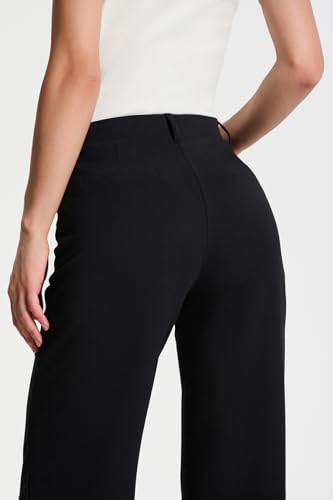 Yogipace Petite/Regular/Tall Women's Pull-on High Rise Stretch Relaxed Fit Dress Pants Soft Ponte Bussiness Casual Trouser4