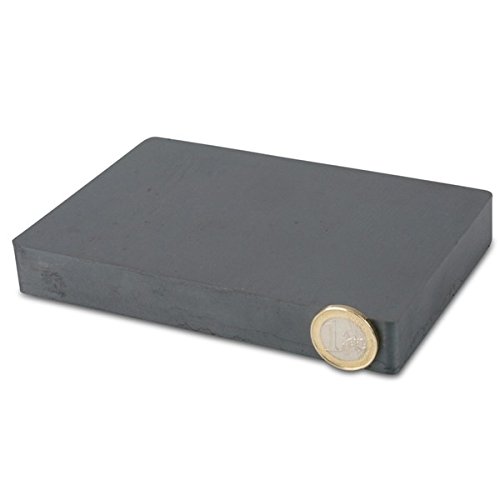 magnet-shop - Imán rectangular (150 x 100 x 20 mm, ferrita Y35, soporta hasta 20 kg)