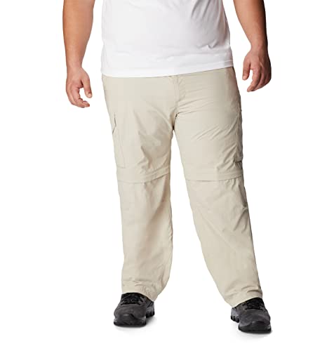 Image of Columbia Men's Silver Ridge Convertible Pant, Breathable, UPF 50 Sun Protection, Fossil, 34x28
