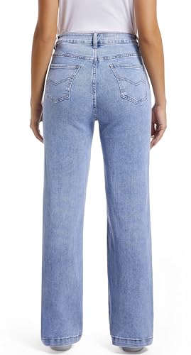 Women Jeans High Waist Trendy Tummy Casual Control Jeans Y2k Boyfriends Straight Jeans for Women - Image 4