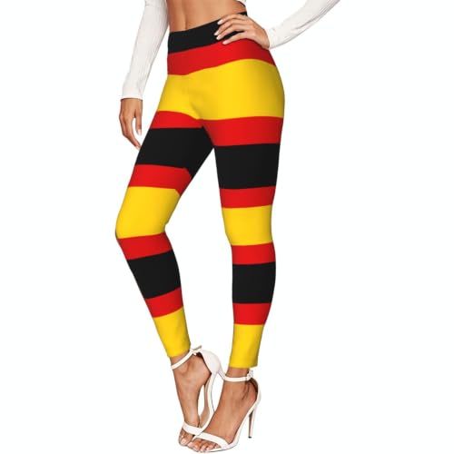 Leggings para mujer con estampado de la bandera alemana blandos para gimnasio