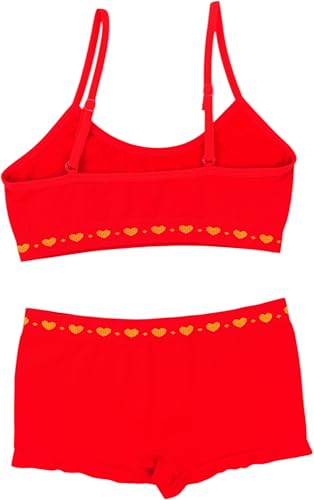 Image of ToBeInStyle Girl Pack of 6 Set Spaghetti Strap Training Bras & Boyshorts Bikinis