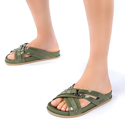 Tamanco, Expressiva, Zaxy, Feminino, adulto, verde, 35