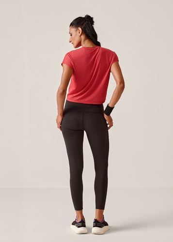 Image of STRCH Women's Regular Fit Activewear Crop T-Shirt | Round Neck Short Sleeve Gym Top | Stretch Workout T-Shirt for Yoga, Running & Training | Crop Length