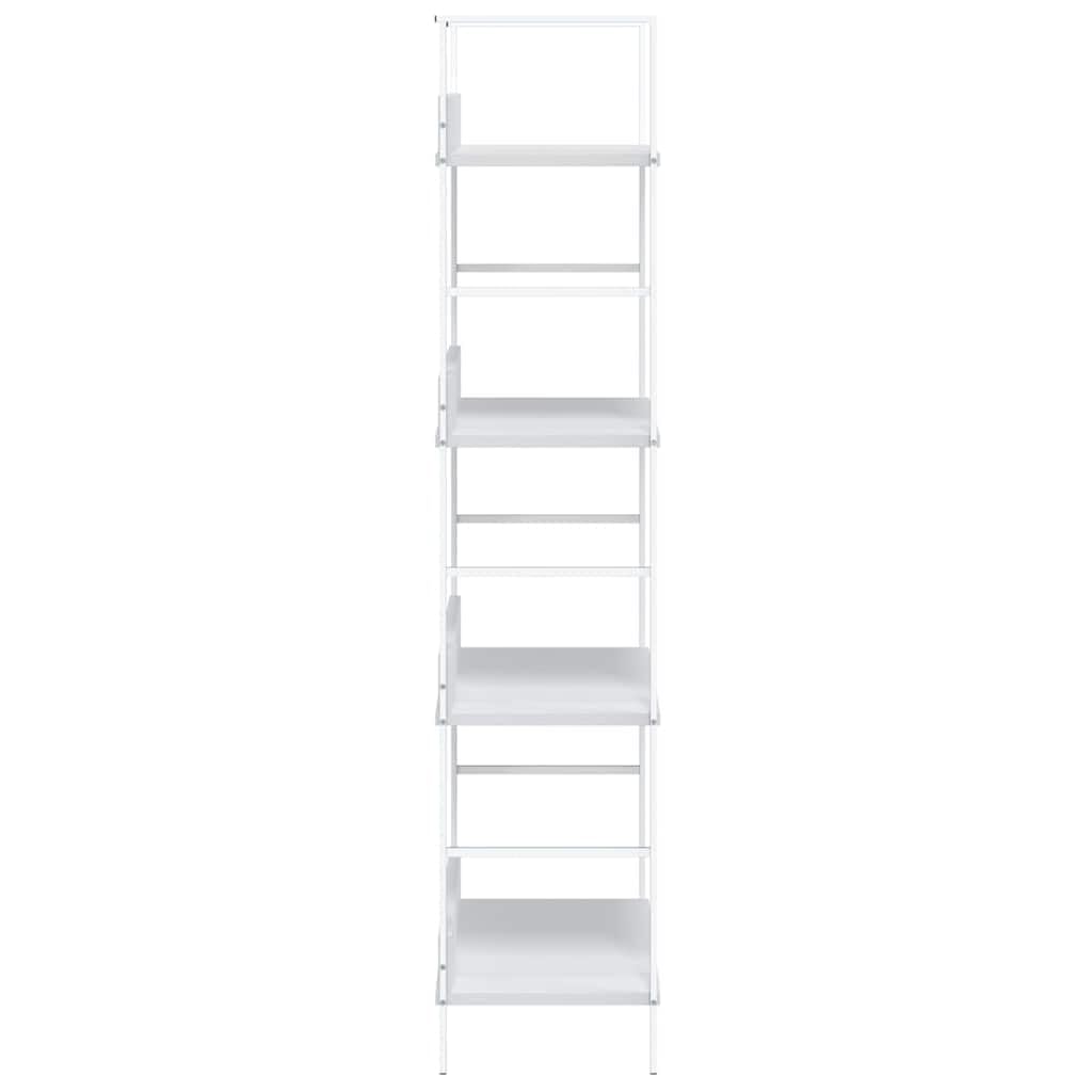 Libreria 4 ripiani bianchi 60 x 27,6 x 124,5 cm legno composito