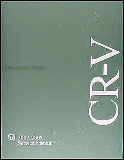 Paperback 2007-2009 Honda CR-V Repair Shop Manual Original Book
