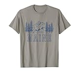 Photo Gallery maine vintage montagna grafica maglietta Photo Gallery maine vintage montagna grafica maglietta