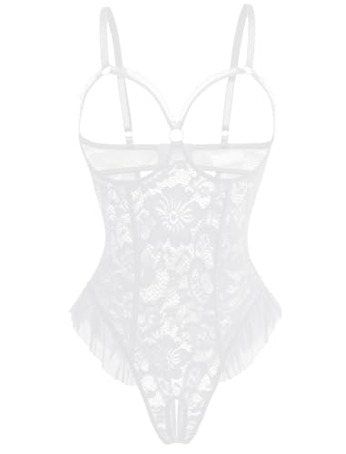 Image of Avidlove Women One Piece Lingerie Sexy Lace Babydoll Mini Bodysuit