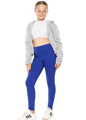 STRETCH IS COMFORT Girls Cotton Stretch High Waisted Leggings and High Waist Biker Shorts Two Lengths to Choose | Size 4-142