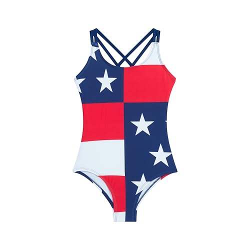 Image of Kanu Surf Girls' Reese UPF 50 Beach Sport Criss-Cross One Piece Swimsuit