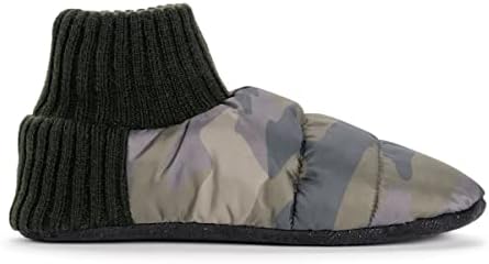 MUK LUKS Men's Quilted Slipper Booties, Green Camoflage, 8-10 | Image 6