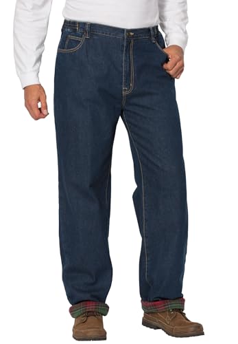 Liberty Blues by Kingsize Men's Big & Tall Flannel-Lined Side-Elastic Jeans